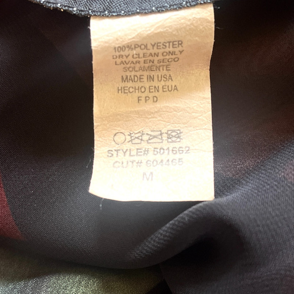 VTG Y2K Akira Satin Multi color Halter Dress Long flowy Size Medium - Picture 10 of 10